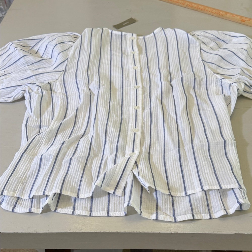 J. Crew Puff-sleeve top in sheer gauze Size XL - Picture 10 of 11